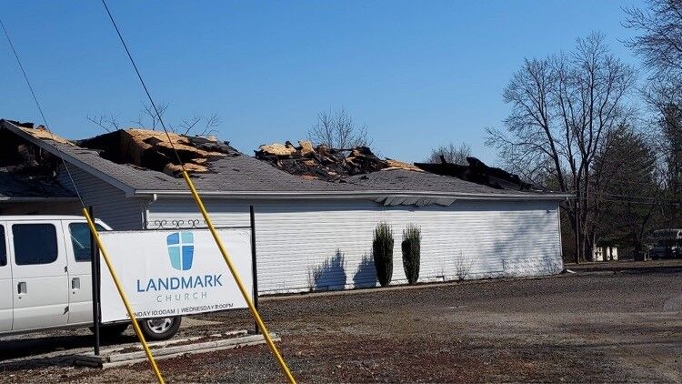 Image of Mount Vernon church fire